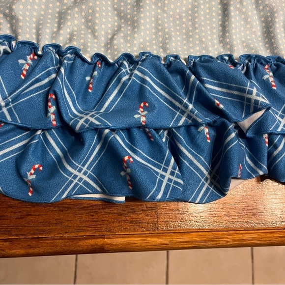 Only Little Once blue dot candy cane gown pajamas nightgown size 7 - Picture 2 of 5